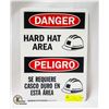 Image 1 : NEW CONSTRUCTION SAFETY SIGN -DANGER HARD HAT AREA