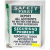 Image 1 : NEW SAFETY SIGN - SAFETY FIRST REPORT ALL ACCIDENT
