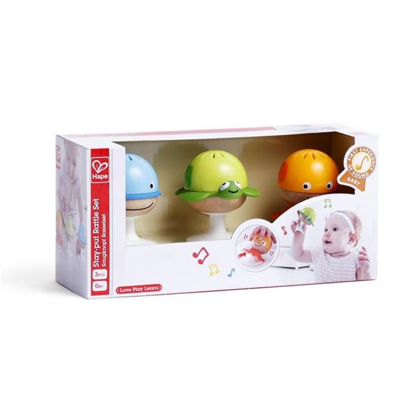 NEW HAPE STAY-PUT RATTLE SET
