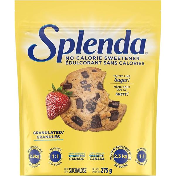 NEW SPLENDA NO CALORIE SWEETENER 275G BAG