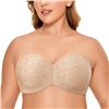 Image 1 : NEW DELIMIRA WOMENS BUSTED CASHEW STRAPLESS BRA