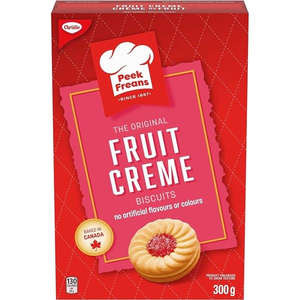 NEW 3 X 300G CHRISTIE FRUIT CREME BISCUITS