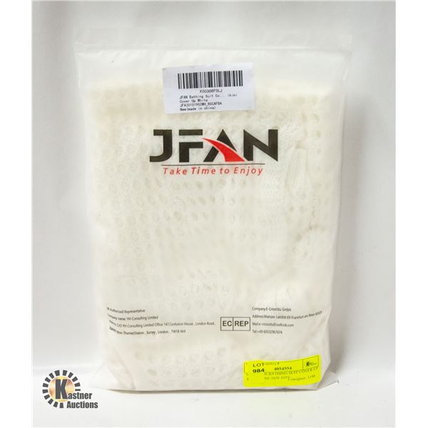 NEW JFAN BATHING SUIT COVER UP WHITE ONE SIZE FITS