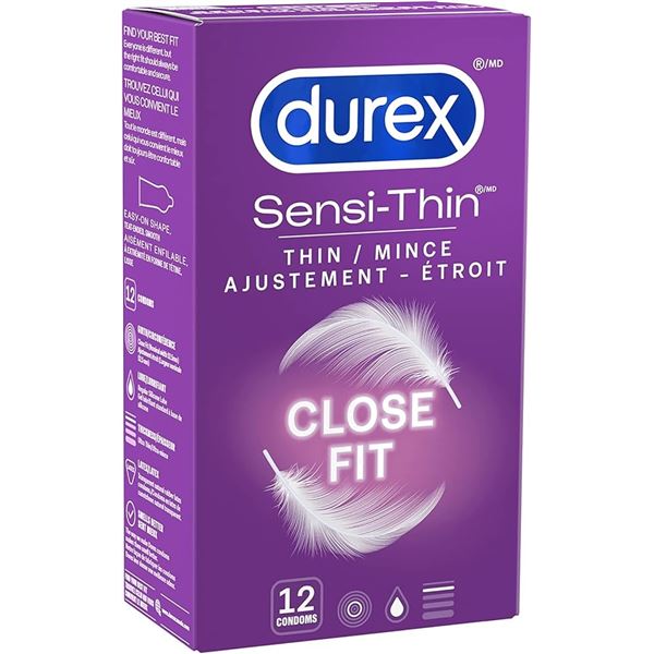 NEW DUREX 12 SENSI-THIN CONDOMS