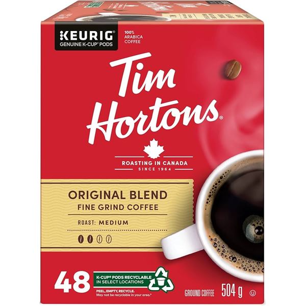 NEW 504G TIM HORTONS ORIGINAL BLEND 48 K CUP