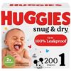 Image 1 : NEW HUGGIES SNUG AND DRY SIZE 1 DIAPERS 200 COUNT
