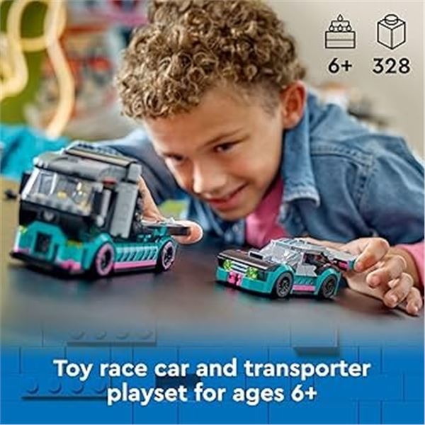 NEW REPACKED LEGO CITY RACE CAR AND CAR CARRIER