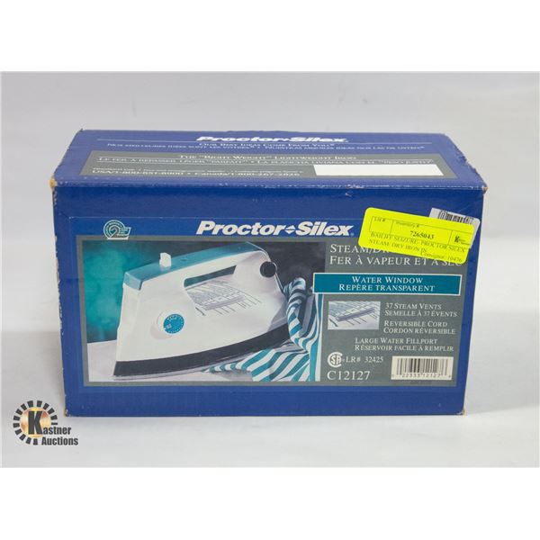 BAILIFF SEIZURE- PROCTOR SILEX STEAM/ DRY IRON IN