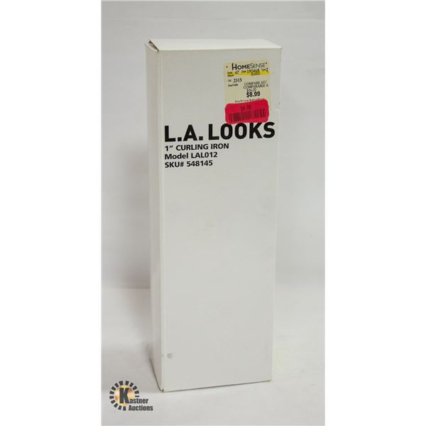 BAILIFF SEIZURE- NEW L.A. LOOKS 1" CURLING IRON