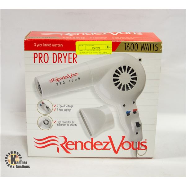 BAILIFF SEIZURE- NEW RENDEZVOUS 1600WATT PRO