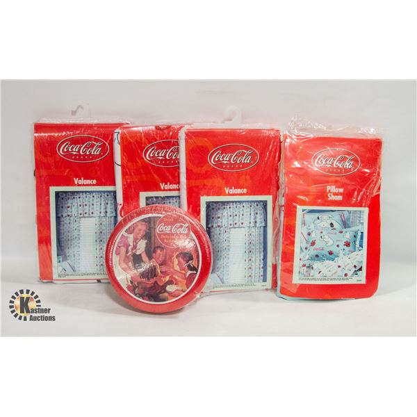 BAILIFF SEIZURE- BASKET OF COCA COLA COLLECTIBLES;