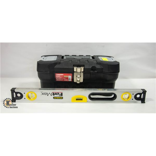 BAILIFF SEIZURE- HUSKY PLASTIC TOOL BOX W/ ASST'D