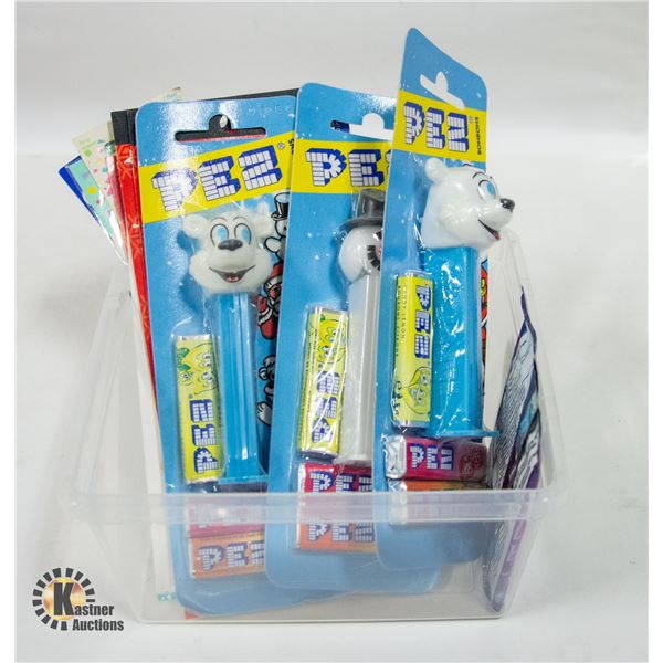 BAILIFF SEIZURE- LOT OF PEZ CANDIES/ STICKERS &