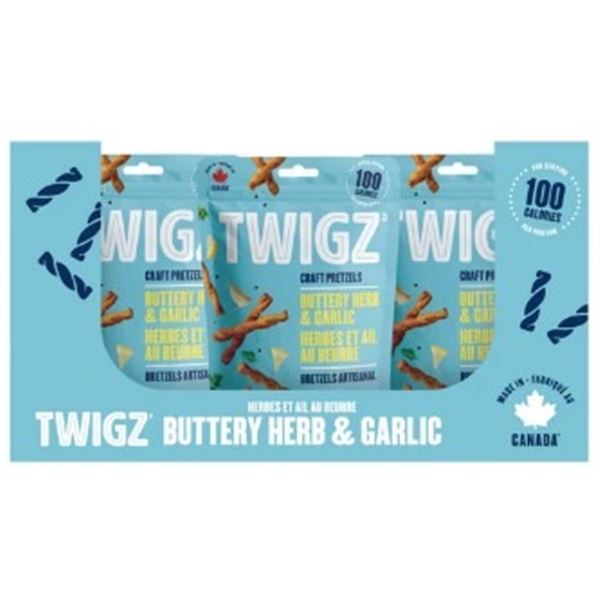 CASE WITH 12 X 130G BAGS TWIGS HERB AND GARLIC