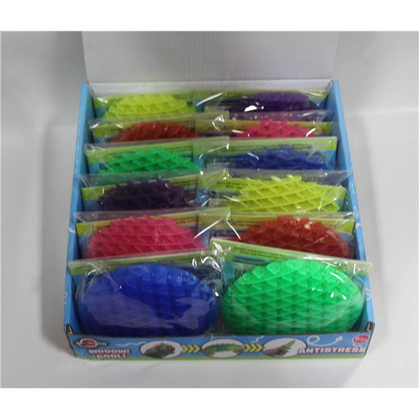 CASE WITH 12 NEON FIDGET WORMS