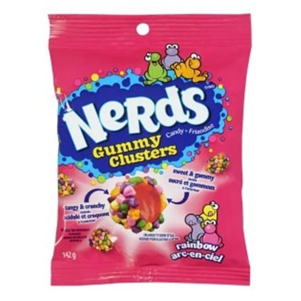 CASE W/ 48BAGS X 142G NERDS CLUSTERS WITH DISPLAY