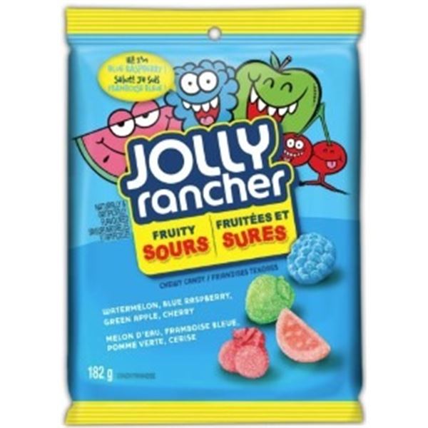 LOT WITH 6 182G BAGS JOLLY RANCHER FRUITY SOURS