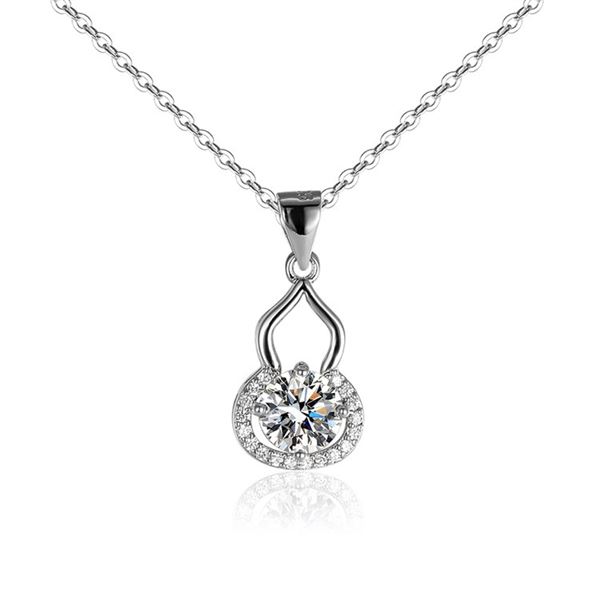 1 CT GRA CERTIFIED MOISSANITE 925 SILVER NECKLACE