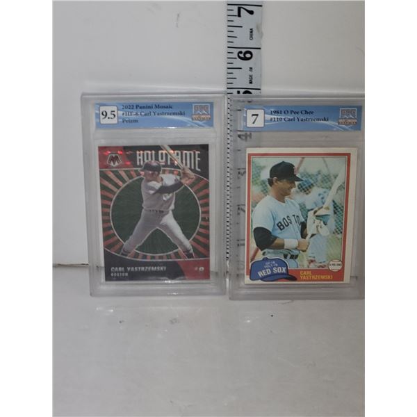 Lot of 2 Graded Carl Yastrzemski Cards