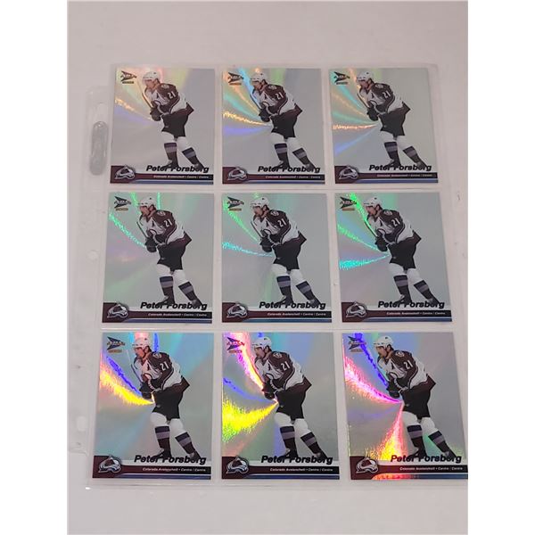 Sheet of Peter Forsberg Hockey Cards
