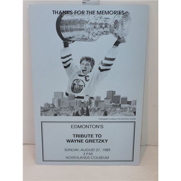 Tribute To Wayne Gretzky Program Insert