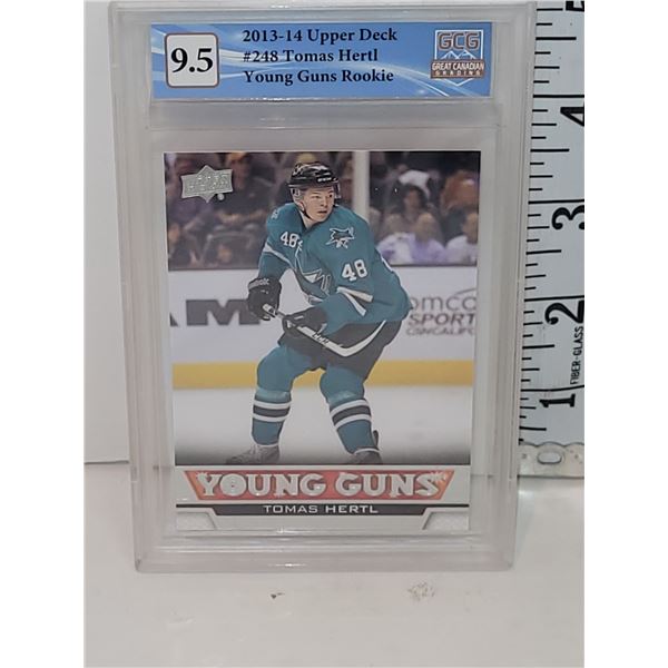 2013-14 Upper Deck #248 Tomas Hertl Young Guns Rookie - Graded 9.5