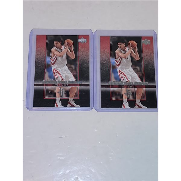 Lot of 2 Yao Ming NBA Rookie Cards