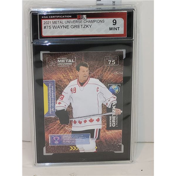 2021 Metal Universe Champions #75 Wayne Gretzky - Graded 9 MINT