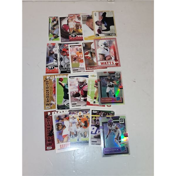 Lot of 20 NFL Football Rookie Cards