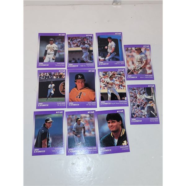 Lot of Jose Canseco Baseball Cards