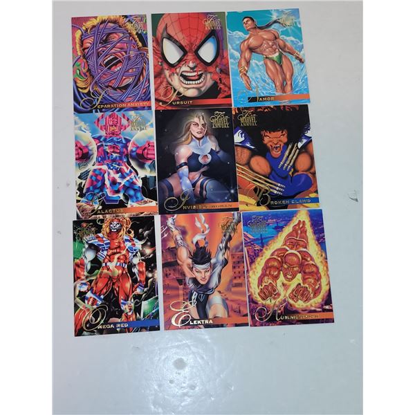 Lot of 1995 Marvel Fleer Trading Cards