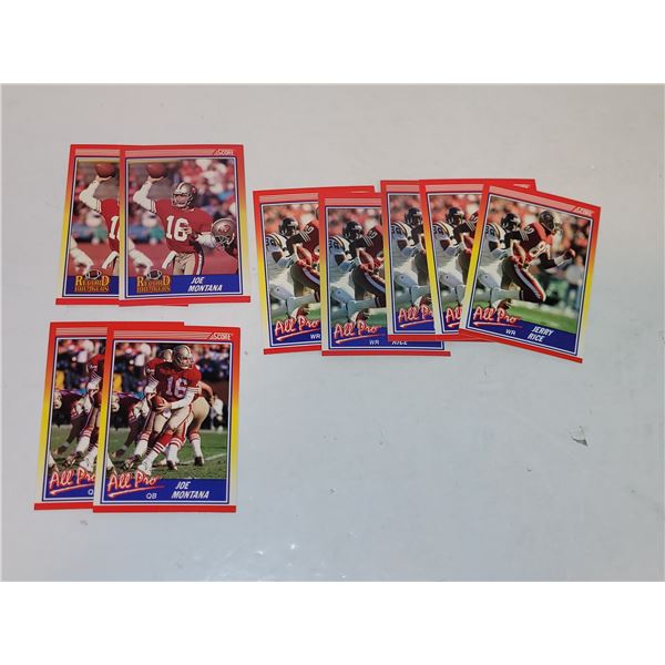 Lot of Joe Monatan & Jerry Rice Football Cards