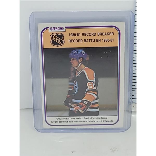 1981-1982 Wayne Gretzky OPC Hockey Card