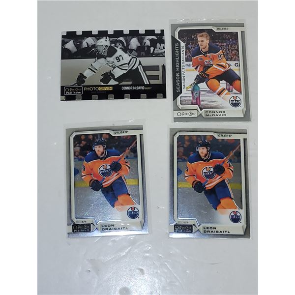 Lot of 2 Connor McDavid & Leon Draisaitl Hockey Cards