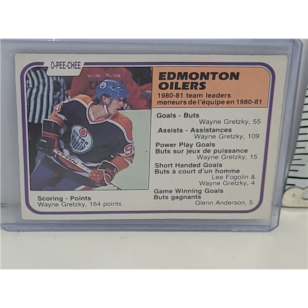 1981-82 OPC Wayne Gretzky Card in Top Loader