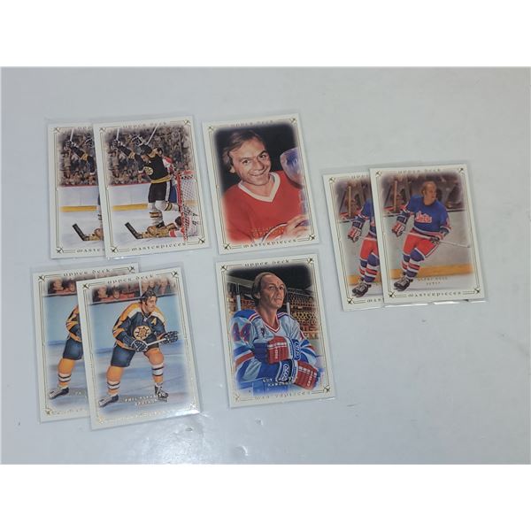 Lot of HOF Masterpiece Hockey Cards - Esposito | LaFleur | Hull