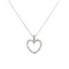 Image 3 : 14KT White Gold 0.05 ctw Diamond Heart Pendant with Chain