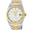 Rolex Men's Two Tone Silver Index Datejust Wristwatch