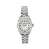 Image 2 : Rolex Ladies Stainless Steel Silver Index Diamond Date Wristwatch