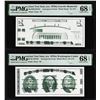 Set of Giori Test Note Washington & Lincoln Memorial PMG Superb Gem Unc. 68EPQ