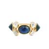 18KT Yellow Gold 2.20 ctw Sapphire and Moonstone Ring
