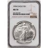 1994 $1 American Silver Eagle Coin NGC MS70