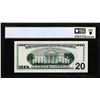 Image 2 : 1996 $20 Federal Reserve Note Ink Smear & Insufficient Color Error PCGS Gem Unc 66PPQ