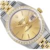 Image 1 : Rolex Mens Two Tone Champagne Index Diamond Datejust Wristwatch With Rolex Box