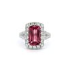 Image 1 : 14KT White Gold 2.27 ctw Tourmaline and Diamond Ring