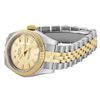 Image 4 : Rolex Ladies Two Tone Champagne Index Datejust Wristwatch With Rolex Box