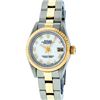 Image 2 : Rolex Ladies Two Tone White Roman Datejust Wristwatch
