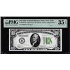 1934 $10 Federal Reserve Star Note Light Green Seal Fr.2004-B* PMG Ch. Very Fine 35EPQ