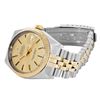 Image 4 : Rolex Mens Two Tone Champagne Index Datejust Wristwatch With Rolex Box