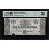 1843-44 $5 The Bank of Florida Tallahassee, FL Obsolete Note PMG Very Fine 25